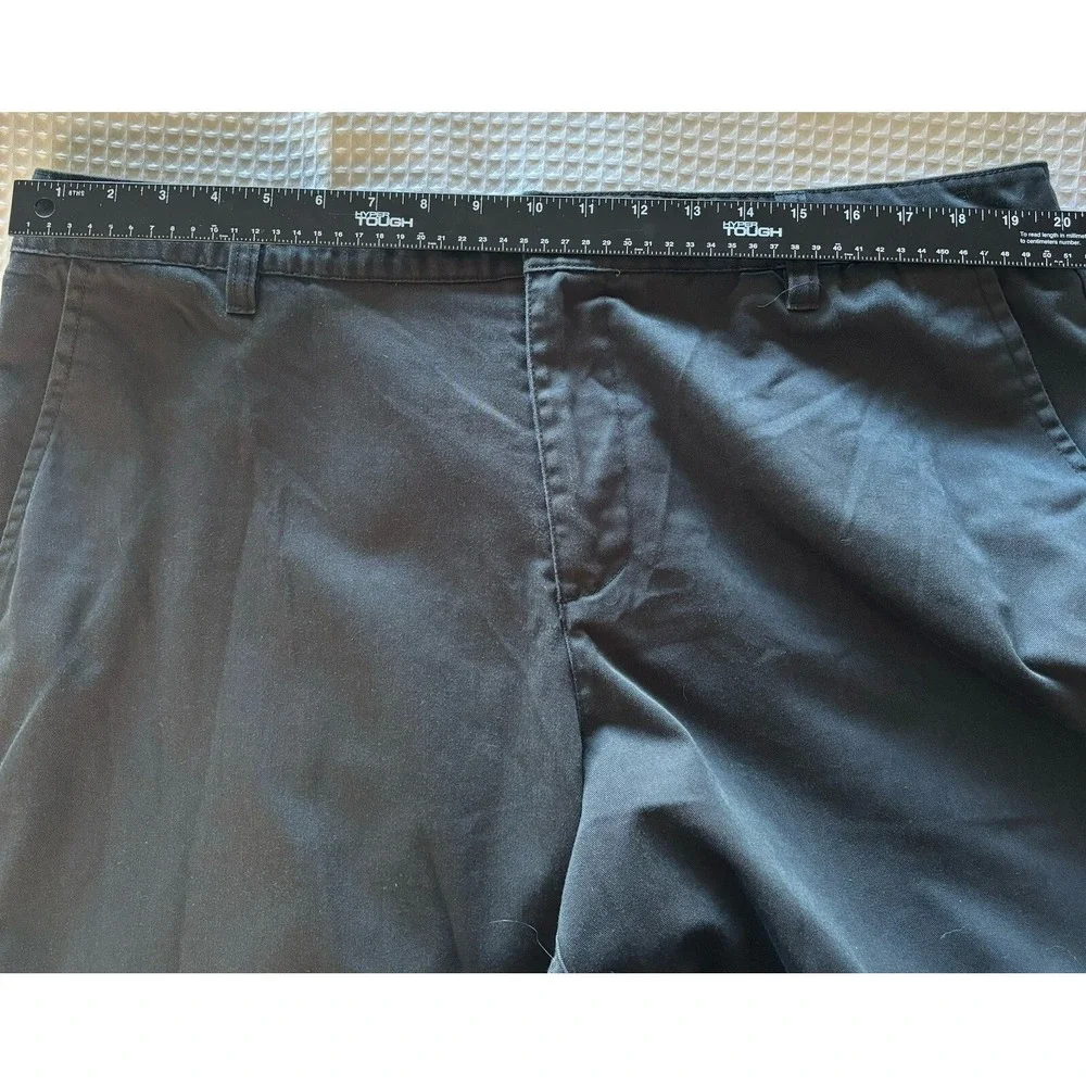 O'Neill Relax‎ Fit Mens 40 Golf Athleisure Chino Flat Front Pockets Black Shorts
